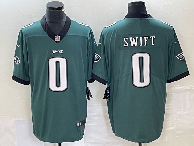 Men Philadelphia Eagles #0 Swift Green Nike Vapor Limited NFL Jersey style 1->miami dolphins->NFL Jersey